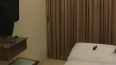 Indian honeymoon wife trying different lingerie