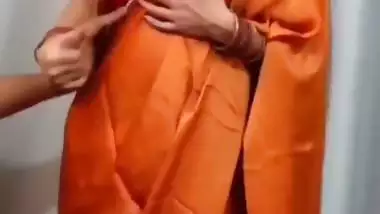 Man squeezes his big ass Bhabhi’s butt and boobs