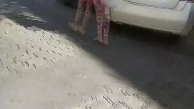 Teen girl feet on public bus