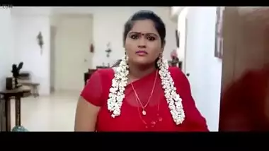 Red saree busty aunty