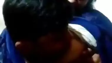 Young indian wife doing romance with hubby