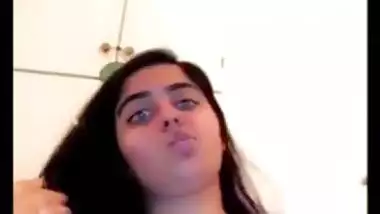 Desi Smart Cute girl showing her boobs