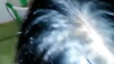 Tamil aunty blowjob in toilet