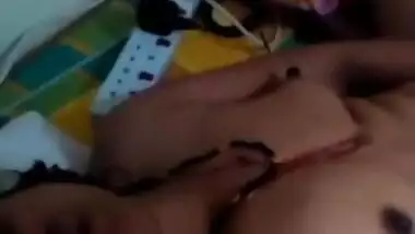 Desi sexually excited wife pussy fingering on webcam