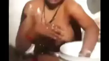 Indian Watched By A Voyeur Bathing Outside
