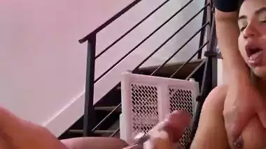 Impotent Cuck Boy Encouraging His GF to Suck Strangers Cock