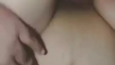 Indian XXX wife with enormous boobs gets hard fucked by her husband MMS