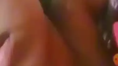 Sexy girlfriend topless on video call sex chat