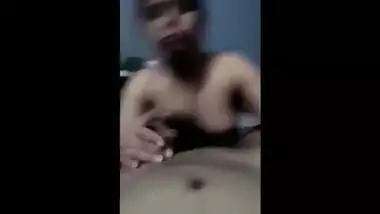 Desi delhi babe sucking BF cock