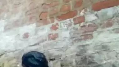 Beautiful desi girl outdoor bath