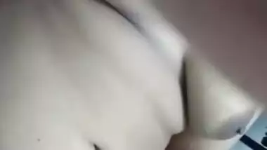 Unsatisfied wife showing her hungry pussy to lover