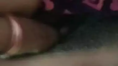 Busty girl showing her boobs and pussy