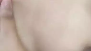Sexy girl playing with Boobs