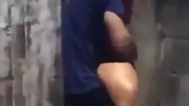 Outdoor quickie sex action has been caught on livecam