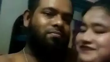 Desi village bhabi kiss with old father in lw