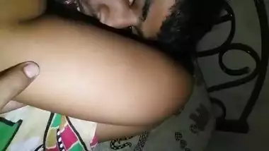 Sexy Telugu Bhabhi With Lover Making Slefie Video