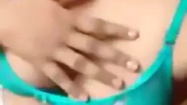 Beautiful girl show her big boob