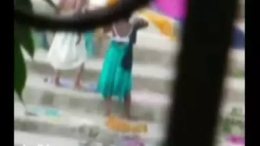 Local Desi Girls Taking Bath Outdoor