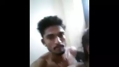 Telugu home sex video of young lovers selfie naked mms
