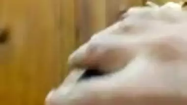 Indian wife giving blowjob to her hubby