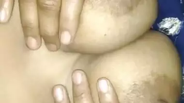 Pervert hubby making video of boobs of his wife