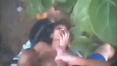 Black Latin Girl vs Big White Dick in Jungle