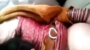 XXX movies of a horny house wife fucking her husband in the car