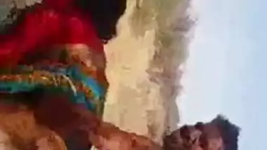 Outdoor doggy sex with a slut in a village