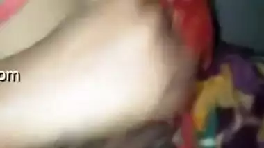 Persistent man won't leave the Desi wife alone until she shows tits