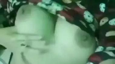 Hot GF boobs show to boyfriend and massaging