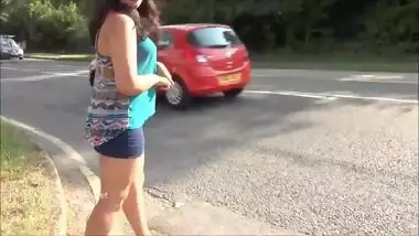 Indian amateur bbw Kikis public flashing and outdoor voyeur 