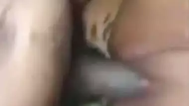 XXX partner touches chubby Desi housewife's twins before penetration