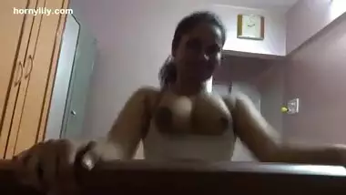 Lily Indian Babe Masturbating With Dildo