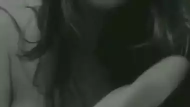 Cute Desi girl nude in black and white video
