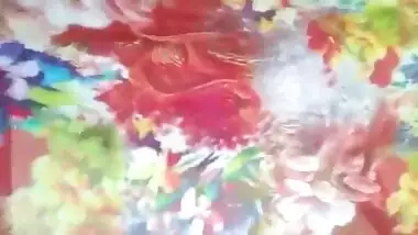 Desi home alone hot wife making saree strip video for hubby