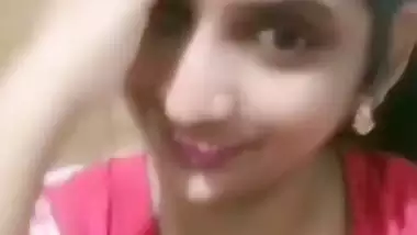 Cute Telugu bhabhi shows big boobs and hot pussy