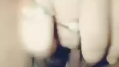 Showing big boobs and super hairy pussy