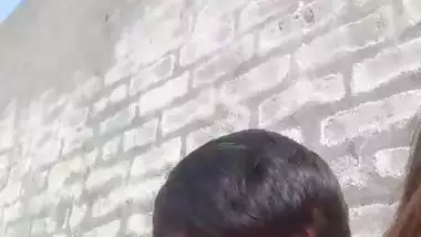 Pakistani bhabhi boob press outdoor by secret lover