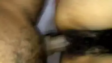 Indian XXX girl with small tits getting her hairy pussy fucked MMS